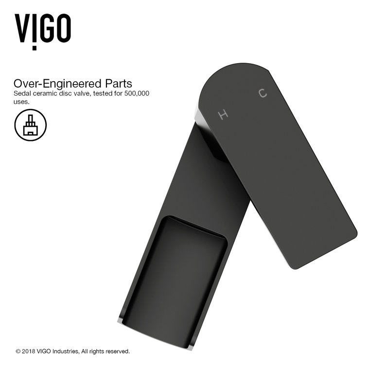 Matte Black Single-Hole Bathroom Faucet with Brass Construction