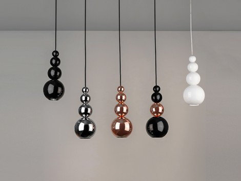 Mini Bubble Globe Chrome Spotlight Pendant