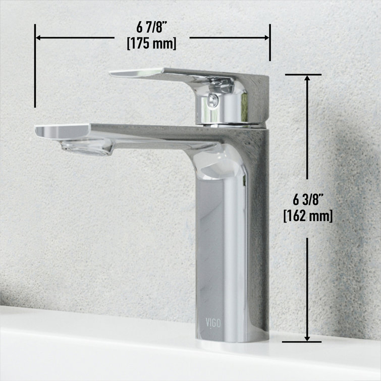 Davidson Modern Black and Chrome Brass Bathroom Faucet
