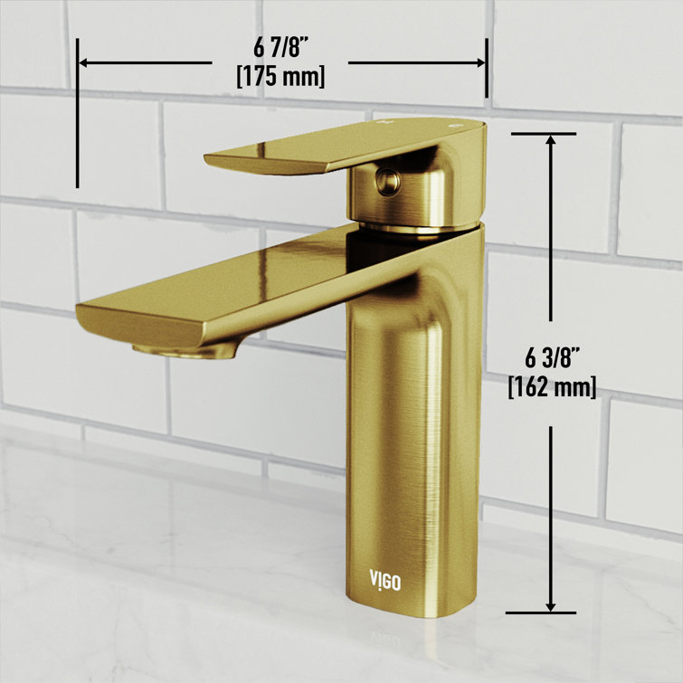 Davidson Sleek 6.5" Single Hole Brushed Nickel Bathroom Faucet