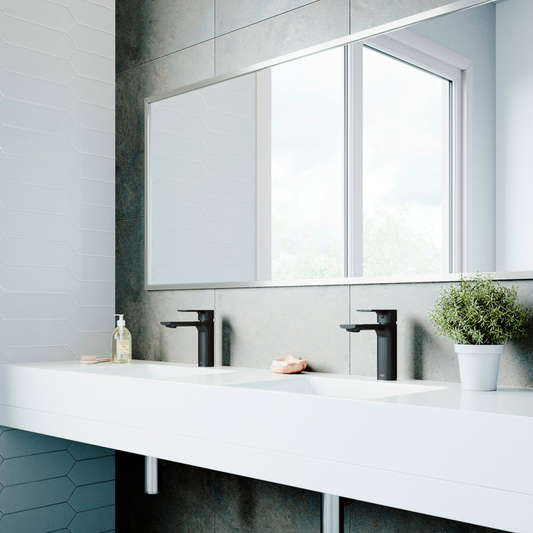 Matte Black Brass Single Handle Bathroom Faucet
