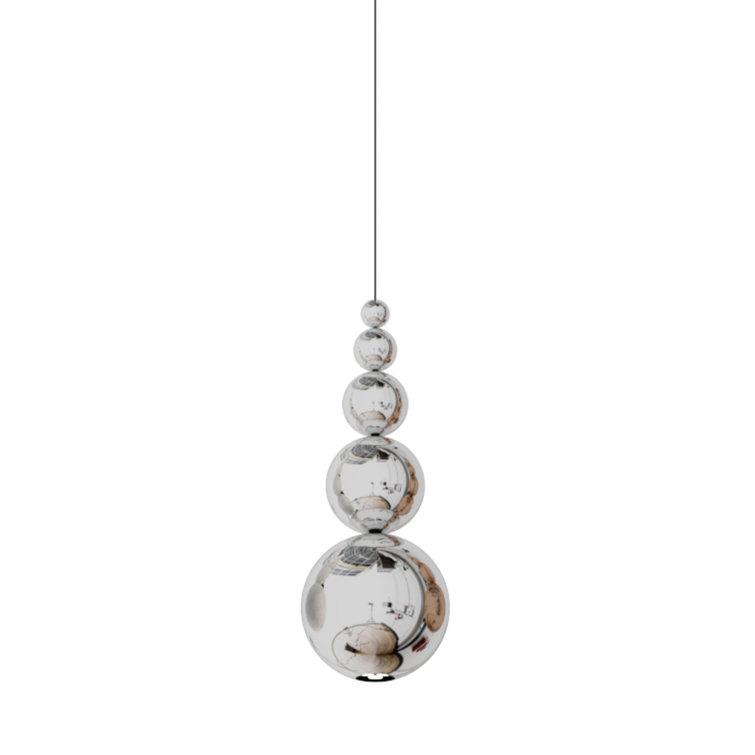 Mini Bubble Globe Chrome Spotlight Pendant