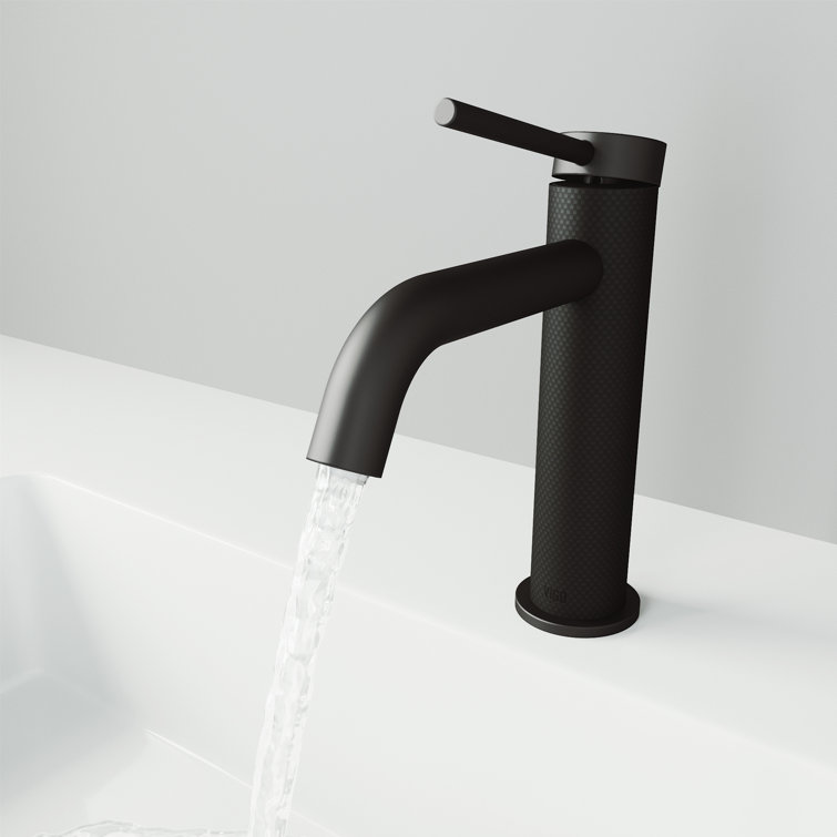 Matte Black Brass Single Handle Bathroom Faucet