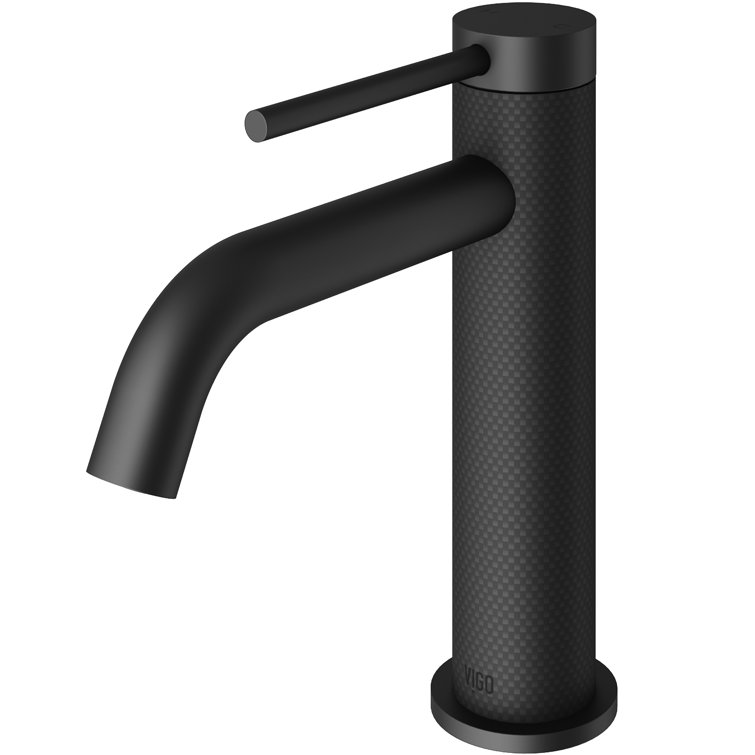Matte Black Brass Single Handle Bathroom Faucet
