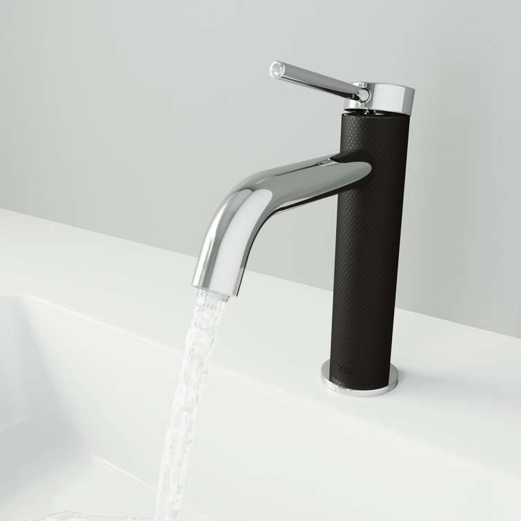 Madison 8" Black and Chrome Single Handle Bathroom Faucet