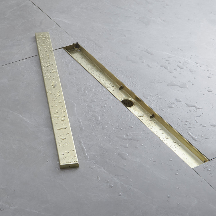 32'' Brushed Gold Stainless Steel Linear Shower Drain