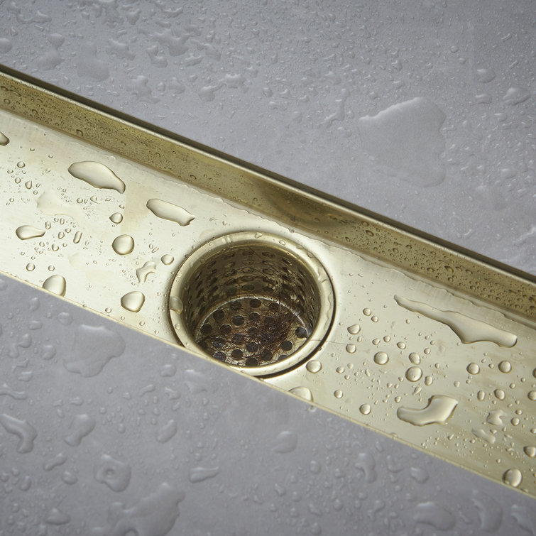 32'' Brushed Gold Stainless Steel Linear Shower Drain