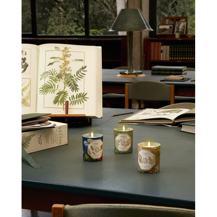 Floral Multi-Color Acacia Scented Candle with Words