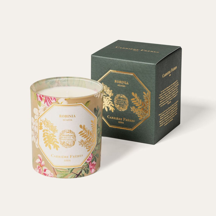 Floral Multi-Color Acacia Scented Candle with Words
