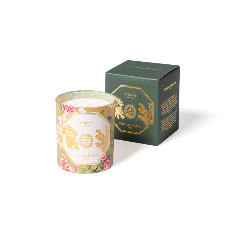Floral Multi-Color Acacia Scented Candle with Words
