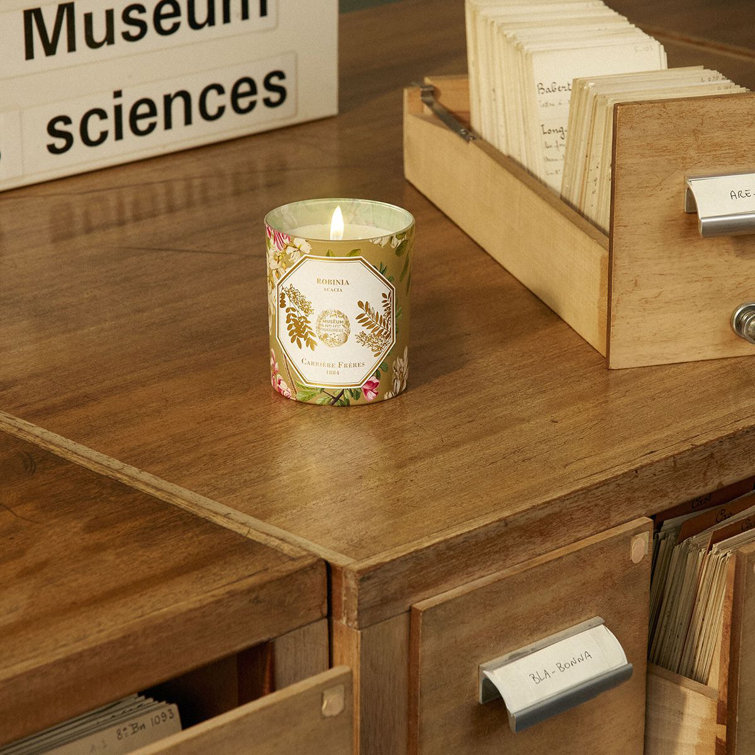Floral Multi-Color Acacia Scented Candle with Words