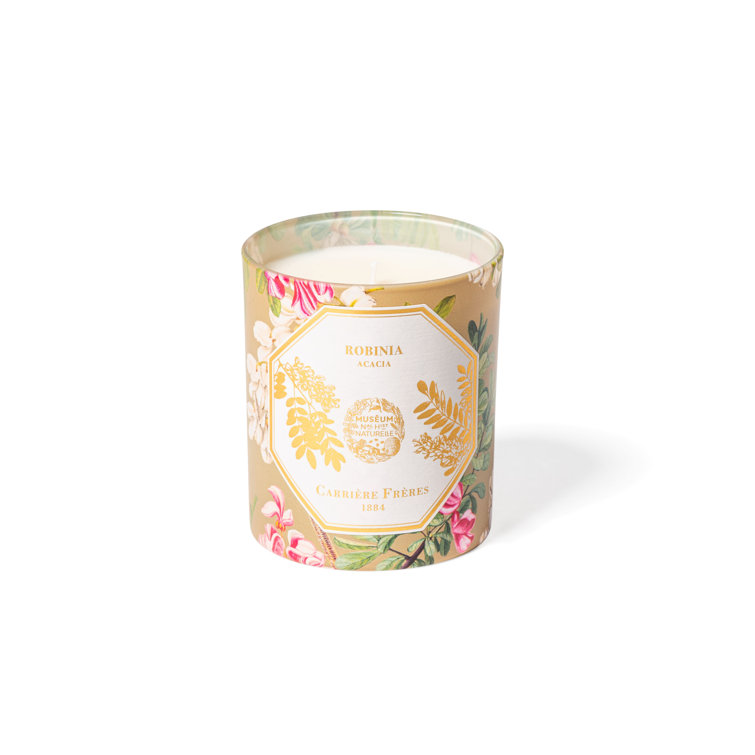 Floral Multi-Color Acacia Scented Candle with Words