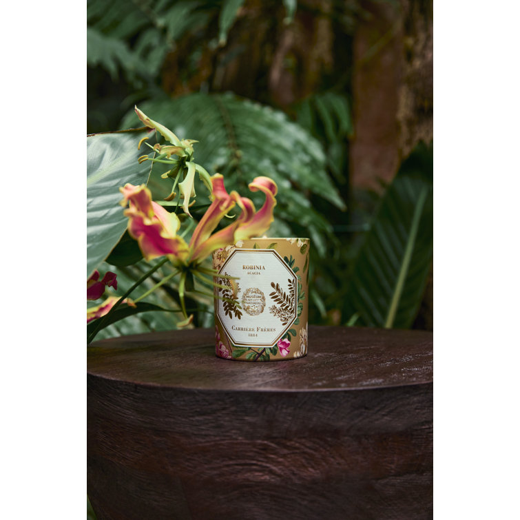 Floral Multi-Color Acacia Scented Candle with Words