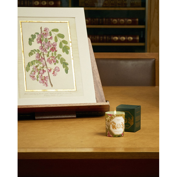Floral Multi-Color Acacia Scented Candle with Words