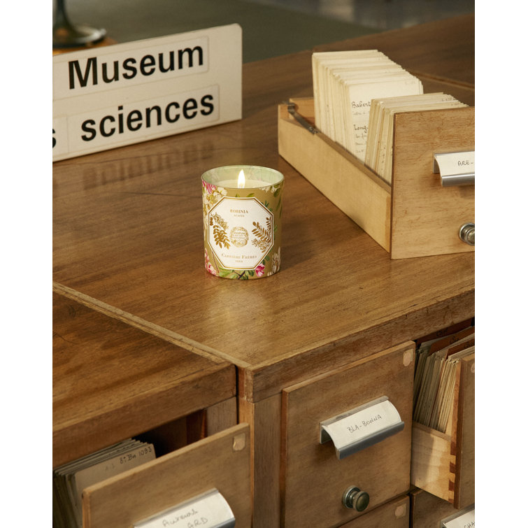 Floral Multi-Color Acacia Scented Candle with Words