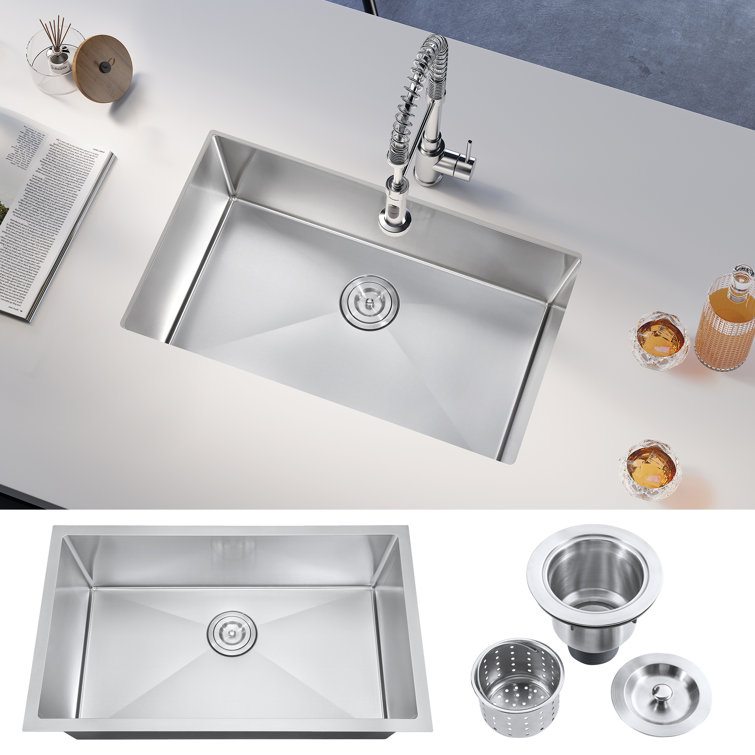 32'' Rectangular Undermount Stainless Steel Kitchen Sink