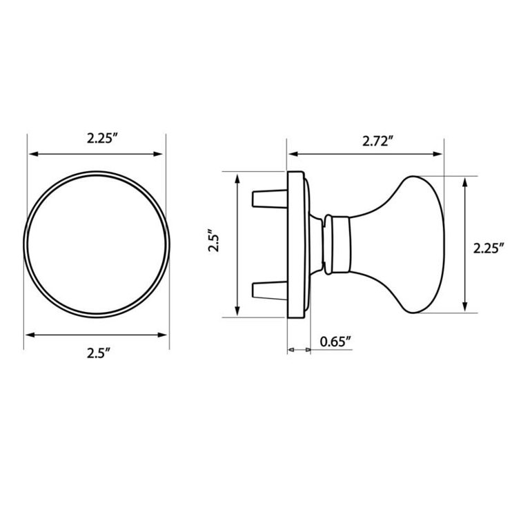 Classic White Porcelain Door Knob with Oil Rubbed Bronze Rosette