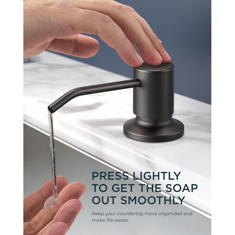 Matte Black Single Handle Pull Down Kitchen Faucet with Soap Dispenser