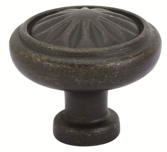 Medium Bronze Round Cabinet Knob with Rustic Finish