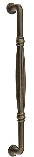 Medium Bronze Patina Fluted Appliance Pull with Mounting Hardware, 18"