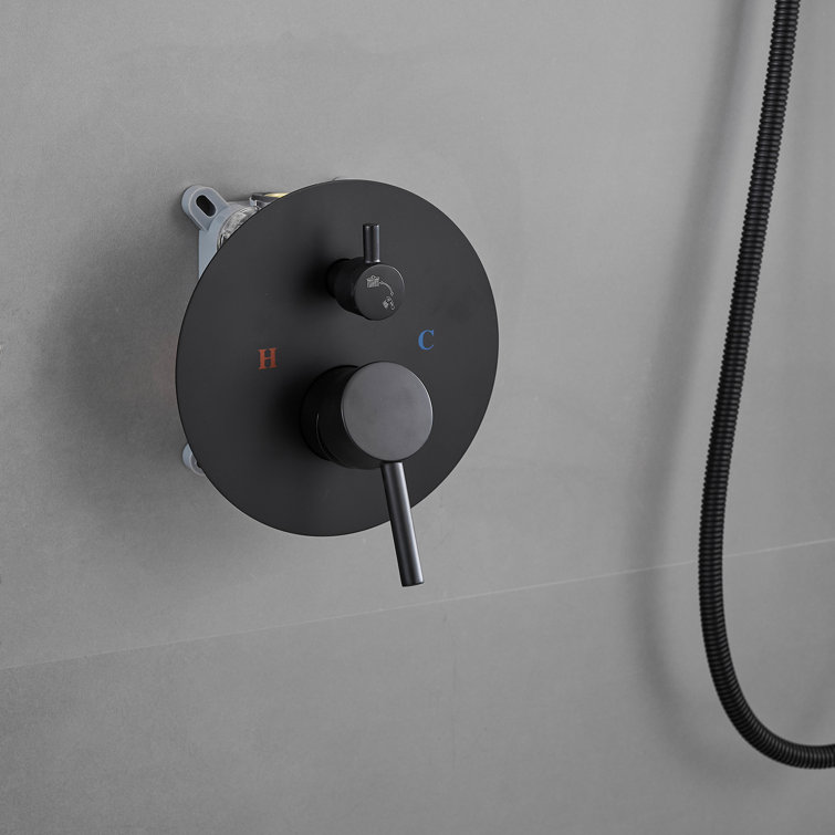 Matte Black Stainless Steel Multi-Head Rain Shower System