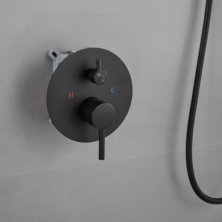 Matte Black Stainless Steel Multi-Head Rain Shower System