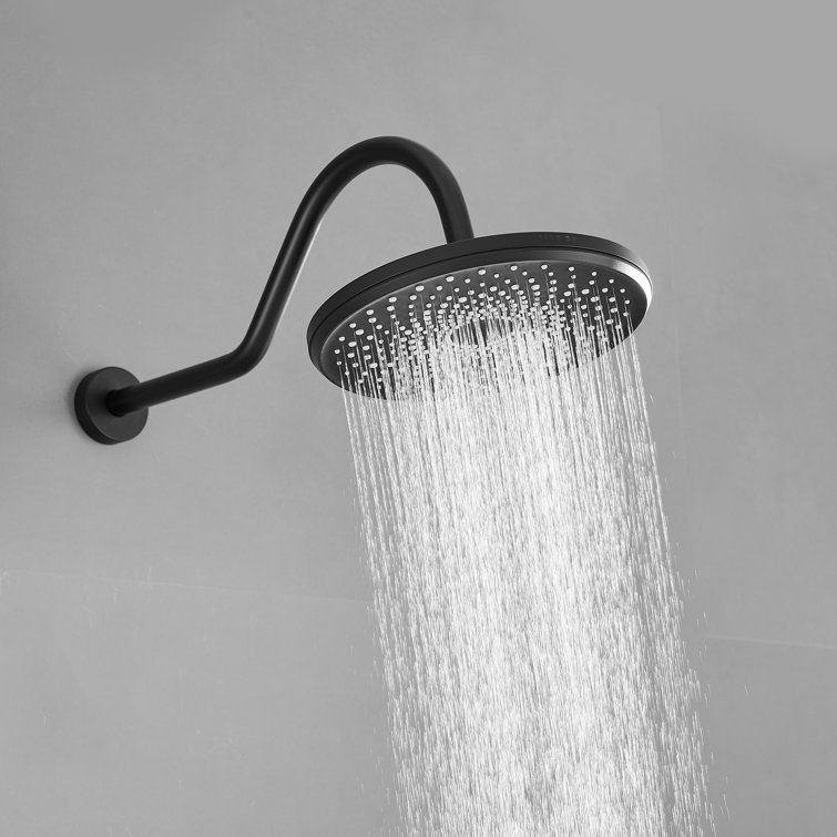 Matte Black Stainless Steel Multi-Head Rain Shower System