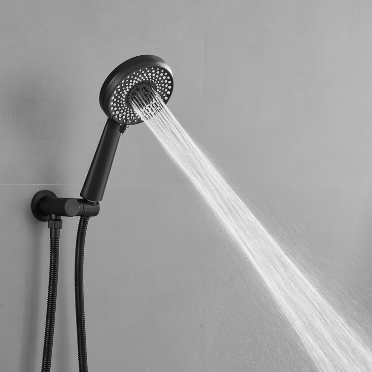Matte Black Stainless Steel Multi-Head Rain Shower System