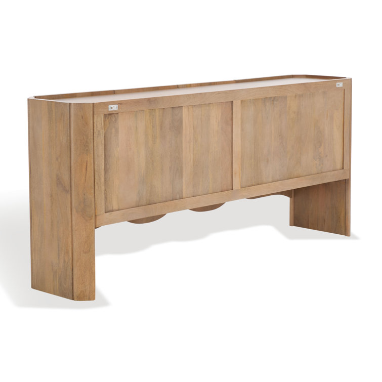 Natural Mango Wood 4-Door Sideboard