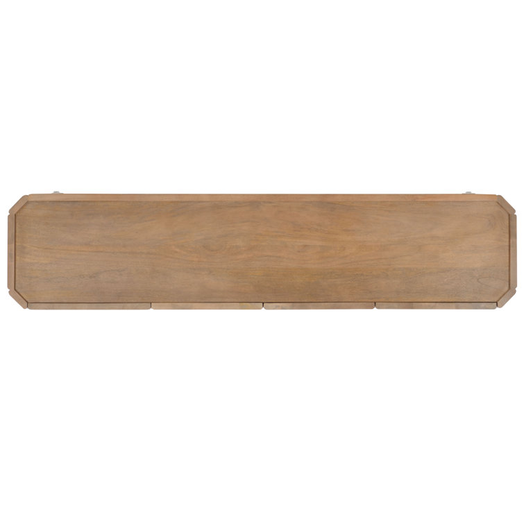 Natural Mango Wood 4-Door Sideboard