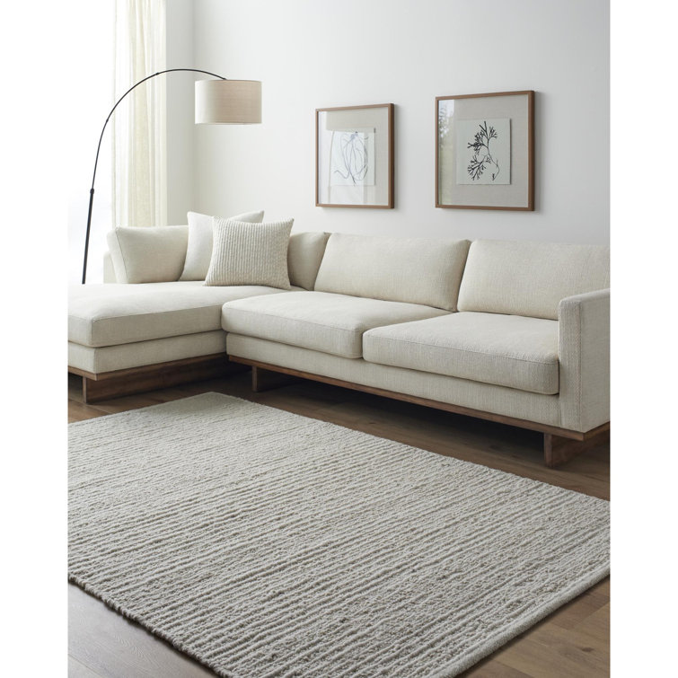 Adarian Taupe Hand-Tufted Wool 2' x 3' Rug