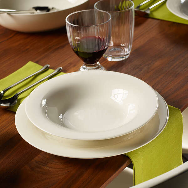 Elegant White Porcelain 4-Piece Dinnerware Set