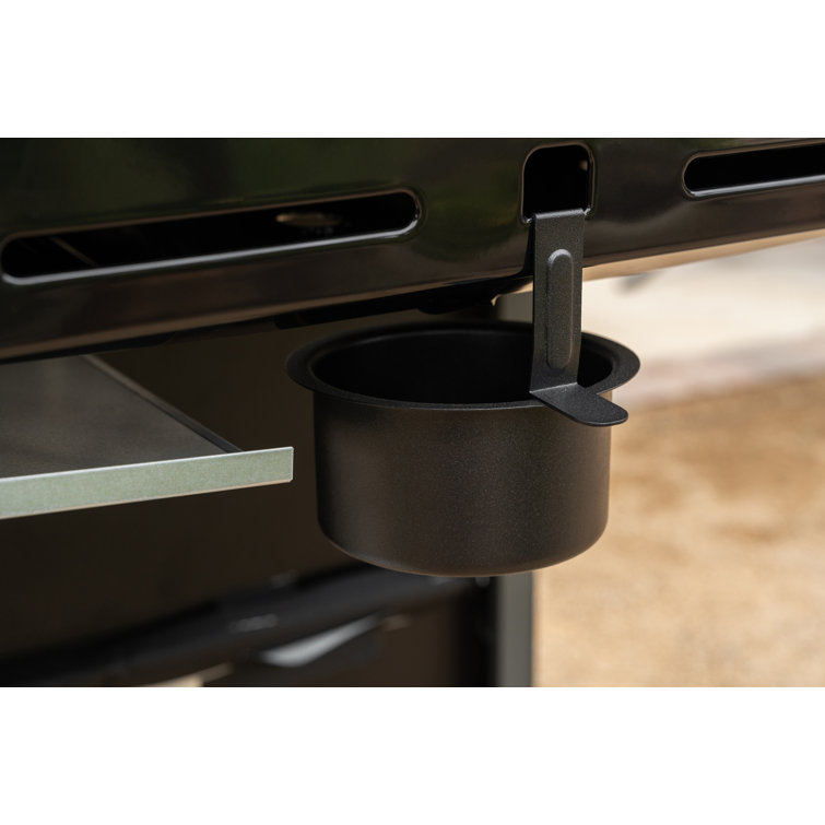 Megamaster Black 3-Burner Propane Gas Grill with Side Tables