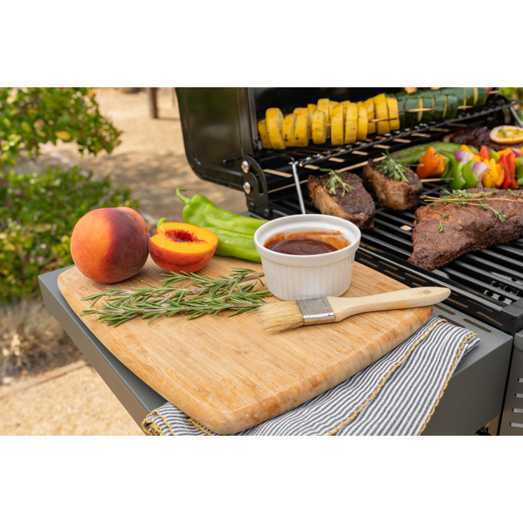 Megamaster Black 3-Burner Propane Gas Grill with Side Tables