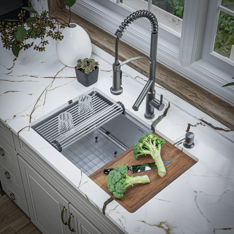 Elite 30'' Stainless Steel Undermount Single Bowl Kitchen Sink