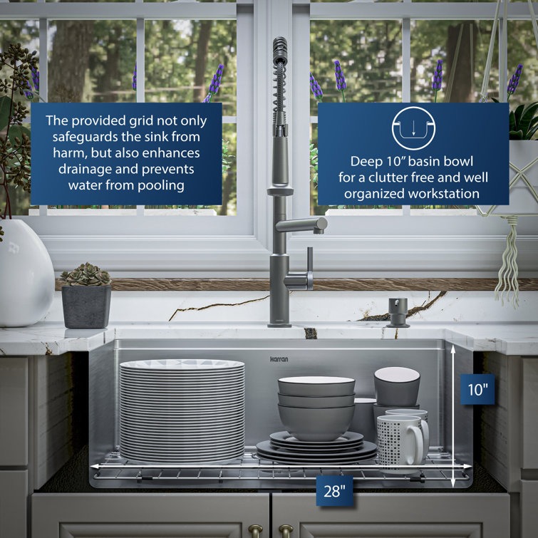 Elite 30'' Stainless Steel Undermount Single Bowl Kitchen Sink