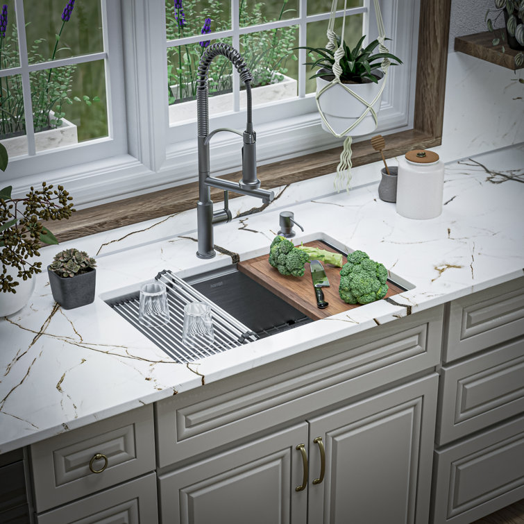 Elite 30'' Stainless Steel Undermount Single Bowl Kitchen Sink