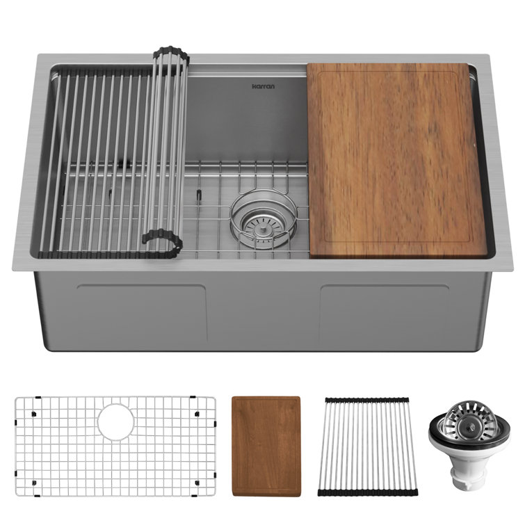 Elite 30'' Stainless Steel Undermount Single Bowl Kitchen Sink