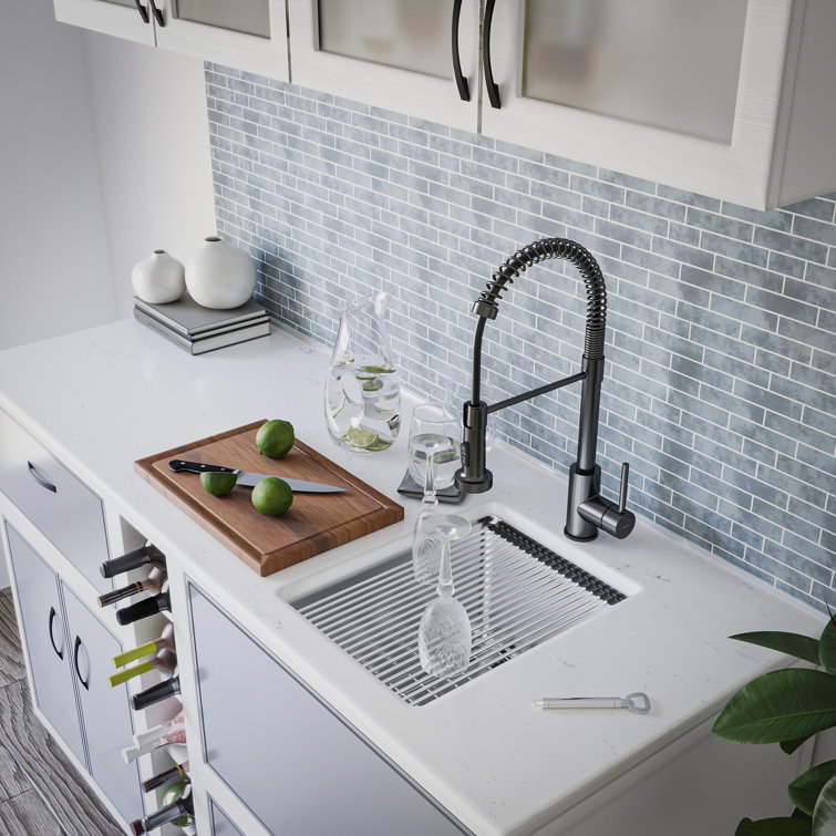 Compact Stainless Steel Undermount Kitchen Workstation Sink