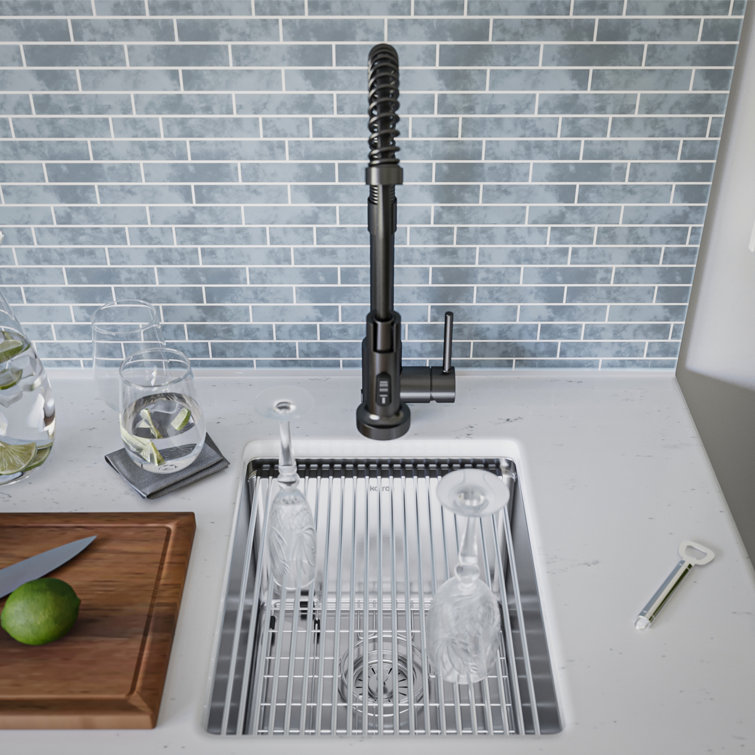 Compact Stainless Steel Undermount Kitchen Workstation Sink