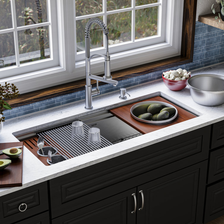 Elite 45'' Stainless Steel Farmhouse Workstation Sink