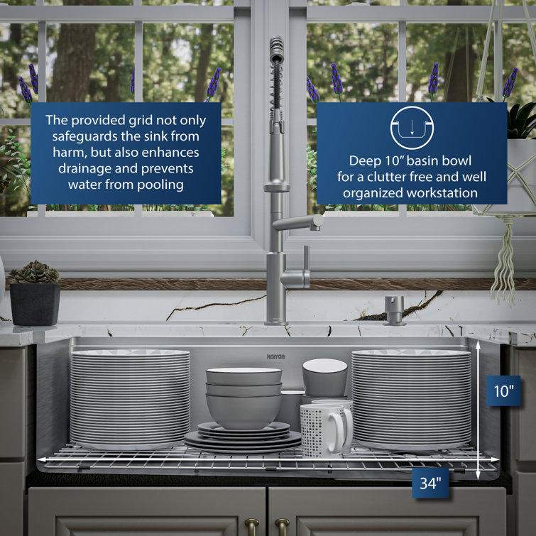 Elite 36" Stainless Steel Undermount Workstation Kitchen Sink