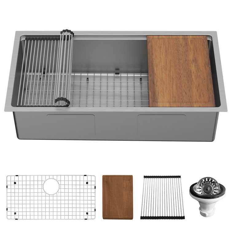 Elite 36" Stainless Steel Undermount Workstation Kitchen Sink