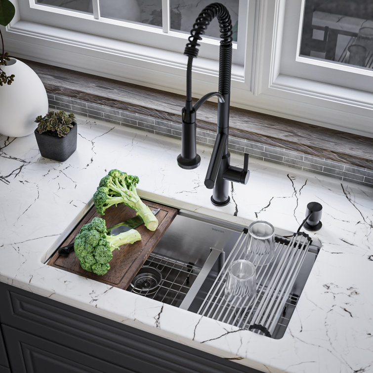 Elite 32'' Double Bowl Stainless Steel Undermount Kitchen Sink