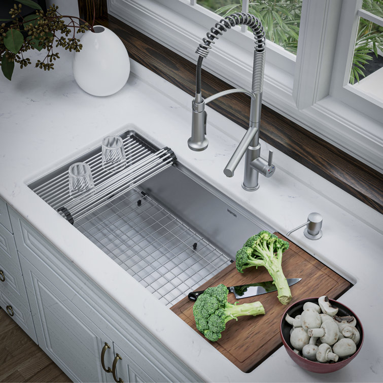 Elite 39'' Stainless Steel Undermount Workstation Kitchen Sink