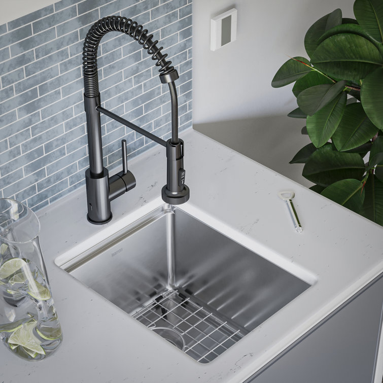 Compact Stainless Steel Undermount Kitchen Workstation Sink
