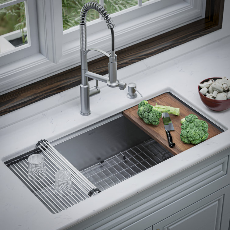 Elite 39'' Stainless Steel Undermount Workstation Kitchen Sink
