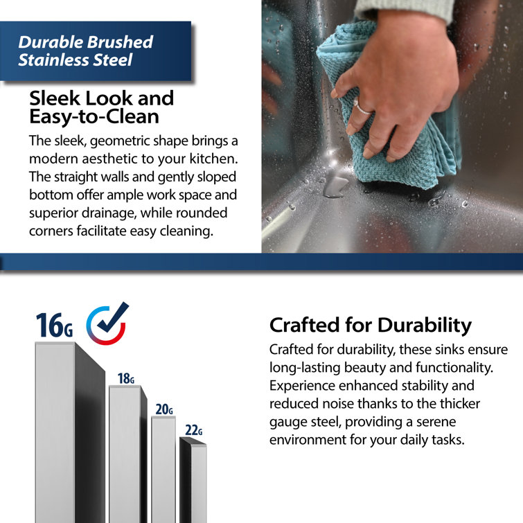 Elite 45'' Stainless Steel Farmhouse Workstation Sink