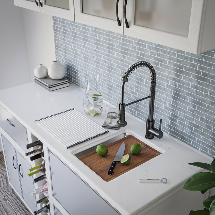 Compact Stainless Steel Undermount Kitchen Workstation Sink