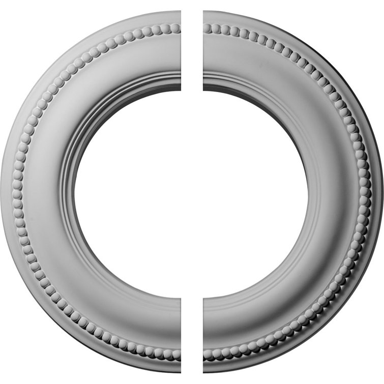 Primed Architectural Two-Piece Ceiling Medallion, 13-inch